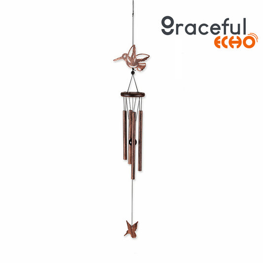 Graceful Echo - Hummingbird Wind Chimes - 29 inches