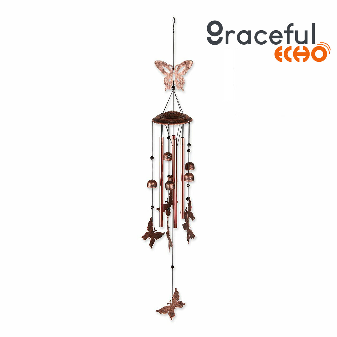 Graceful Echo - Fluttering Butterflies Metal Wind Chimes